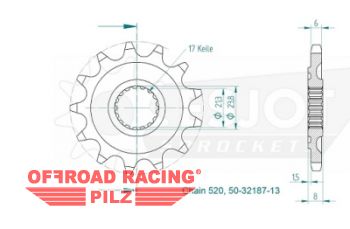 Motorritzel fr Honda CRF 250 18-21 13Zhne