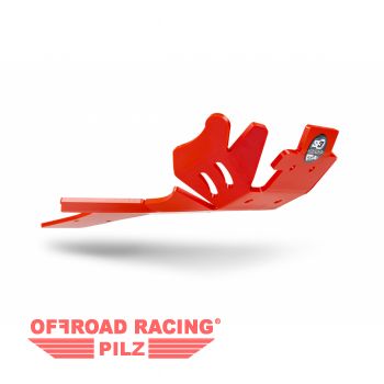 Motorschutz / Bodenplatte rot mit Umlenkungschutz fr GasGas & Rieju