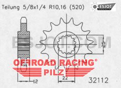 Motorritzel Z 13 fr GasGas und Rieju