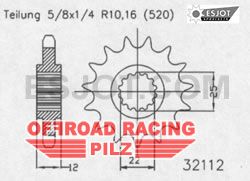 Motorritzel Z 14 fr GasGas & Rieju