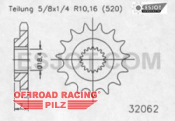 Motorritzel ( D ) für Suzuki RM 125, RMZ 250 07-12 12 Zähne