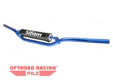 Lenker Motocross Aluminium mit Strebe und Polster blau - 22mm
