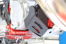 Motorschutz / Bodenplatte rot mit Umlenkungschutz fr GasGas & Rieju